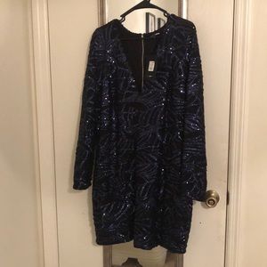 NWT Fashion Nova Star Is Born Navy Sequin Dress